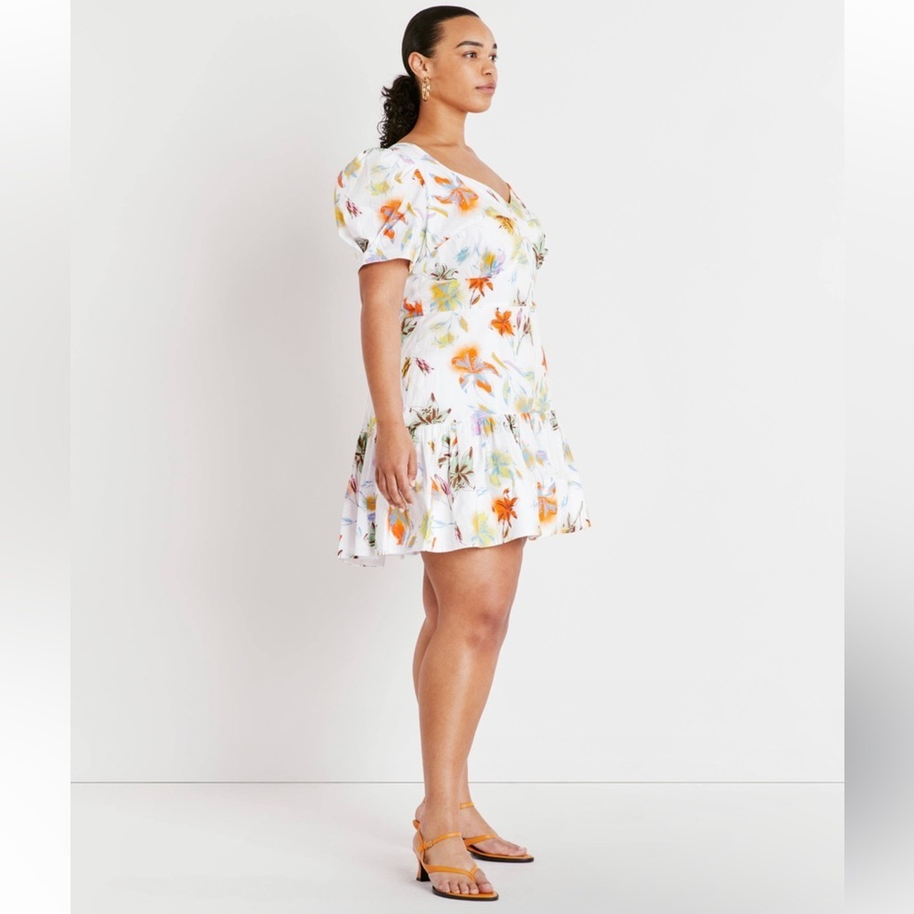 Tanya Taylor Women’s Plus Size Tiana Dress Lily Haze Optic White Multi Floral 16